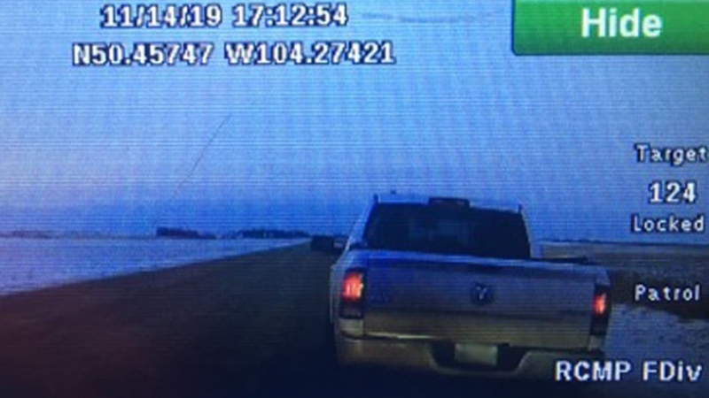 The RCMP arrested a driver travelling more than double the speed limit near Balgonie (Twitter: RCMP Saskatchewan)