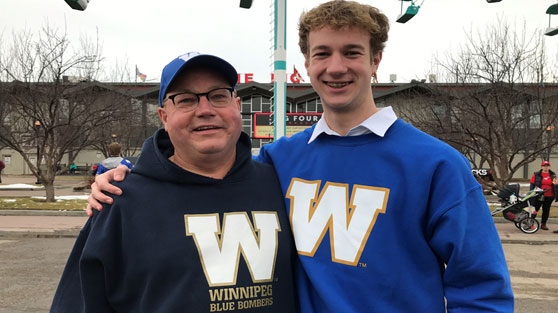 Father and son Bomber fans