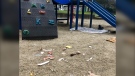 A Vancouver mother is raising concerns after she found used needles on a local playground this weekend. (Katie Lewis)