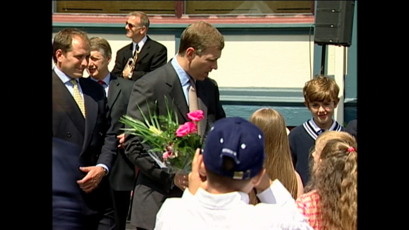 Prince Andrew at the Royal Victoria Yacht Club in June 2003. (CTV Vancouver Island)