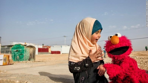 Syrian Girl with Elmo
