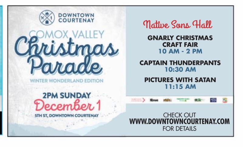 An advertisement in the Nov. 21 edition of the Comox Valley Record was intending to invite members of the public to a Downtown Courtenay Christmas event where they could have their photos taken with Santa. 