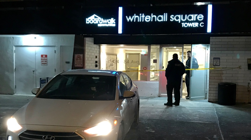 Police were called to Whitehall Square Tower C, at 15424 84 Avenue, on Nov. 28 around 4:45 p.m. after a man's body was found in the elevator. 
