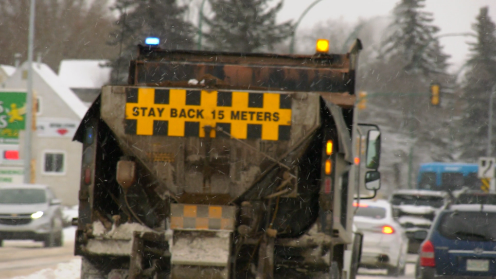 City of Saskatoon sanding truck, snow clearing