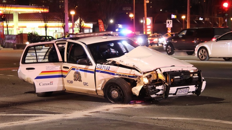 RCMP are investigating a five-car crash in Port Coquitlam. (CTV)