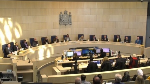 Edmonton City Council chambers in an undated photo. (CTV News Edmonton)