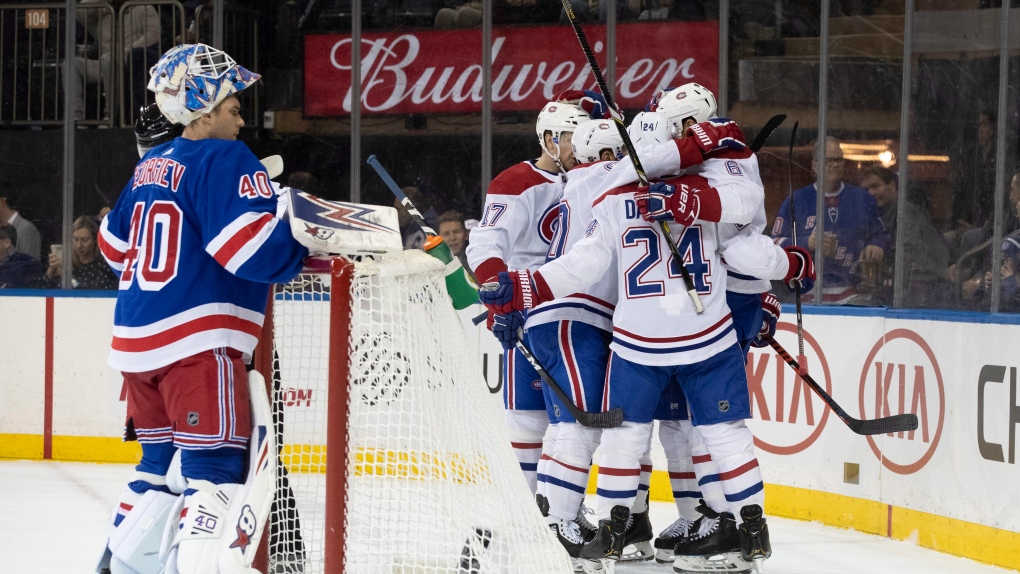 Thompson scores late in 3rd, Canadiens beat Rangers 2-1 | CTV News