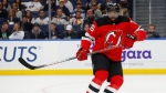 New Jersey Devils defenseman P.K. Subban (76) skates during the third period of an NHL hockey game against the Buffalo Sabres, Monday, Dec. 2, 2019, in Buffalo, N.Y. (AP Photo/Jeffrey T. Barnes)