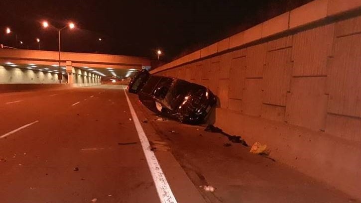 OPP responded to a crash in the westbound lanes of Highway 401 near Highway 3 in Windsor, on Dec. 8, 2019. (Courtesy OPP)