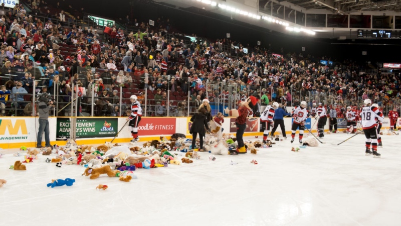 The cancellation also means Sunday’s teddy bear toss will be rescheduled to Sunday, Jan. 5 during a game versus the Erie Otters.