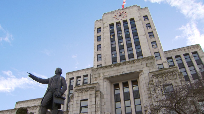 Vancouver City Hall, in Vancouver, B.C., is seen here in an undated file photo.