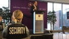 Bill Marra, HDGH's VP of external affairs, announces the security team will be in-house in Windsor, Dec. 12, 2019. (Angelo Aversa / CTV Windsor)