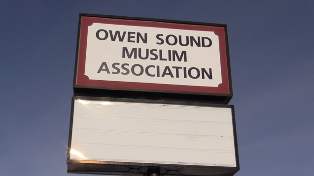 A sign for the Owen Sound Muslim Association