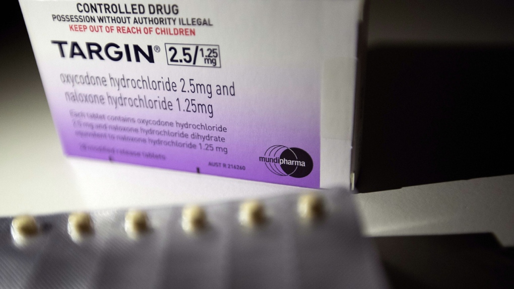 Targin opioid pills made by Mundipharma