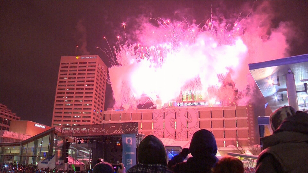 Edmonton New Year's fireworks
