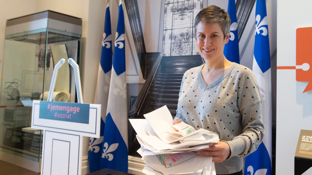 Magali Paquin delivers letters from children