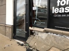 An empty storefront on Wellington Road South in London, Ont. was struck by a vehicle on Sunday, Dec. 29, 2019.
(Sean Irvine / CTV London) 