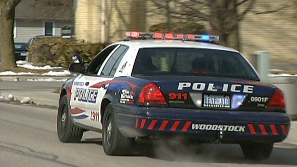 A Woodstock police cruiser is seen in this file photo. 