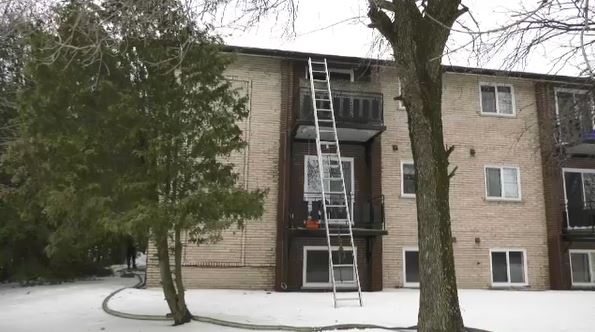 Apartment fire on Barrydowne Rd in Sudbury