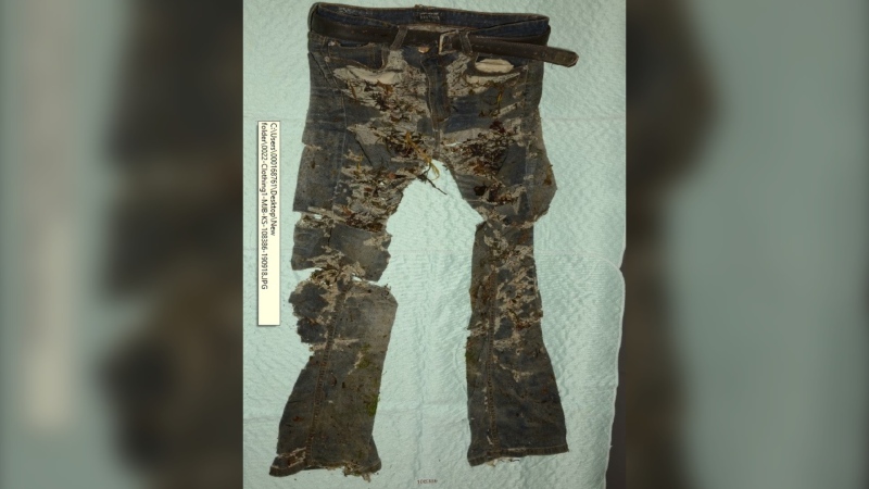 The RCMP has released photos of the clothing belonging to a man whose remains were found on a beach in Digby County in September 2019 in the hopes of identifying him. (Nova Scotia RCMP)