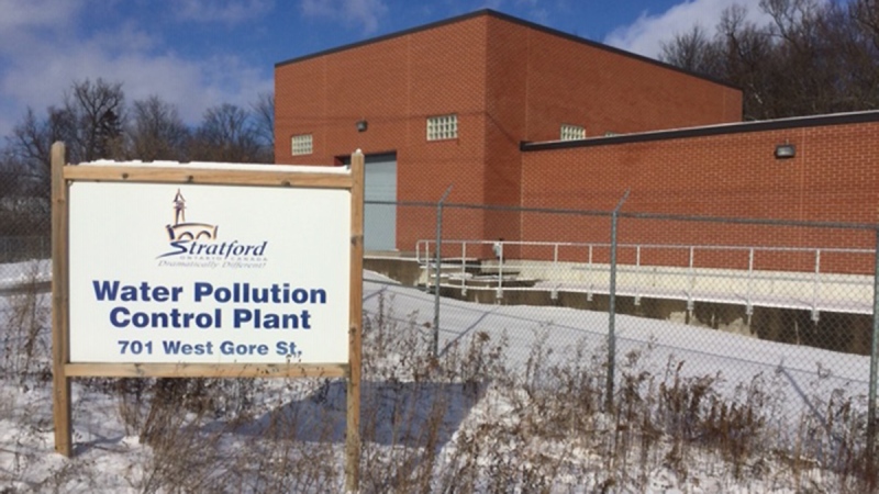 The Water Pollution Control Plant in Stratford, Ont. is seen on Monday, Jan. 6, 2020. (Scott Miller / CTV London)
