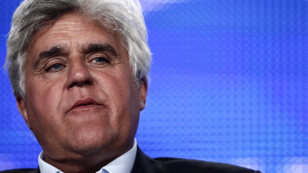 Jay Leno speaks during the panel for 'The Jay Leno Show' at the NBC Universal Television Critics Association summer press tour in Pasadena, Calif. on Wednesday, Aug. 5, 2009. (AP / Matt Sayles)