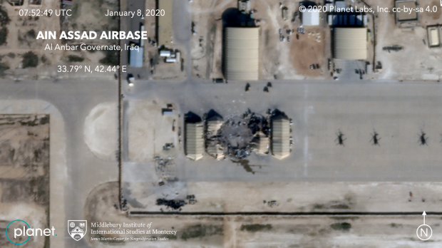 Image of bombed U.S base in Iraq