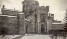 The original turrets and chimneys on the former Oxford County Jail in Woodstock, Ont. are seen in this historical photo provided by the Woodstock Museum NHS.