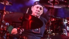 Neil Peart of Rush performs during the final show of the R40 Tour at The Forum on Saturday, Aug. 1, 2015, in Los Angeles. (Photo by Rich Fury/Invision/AP)