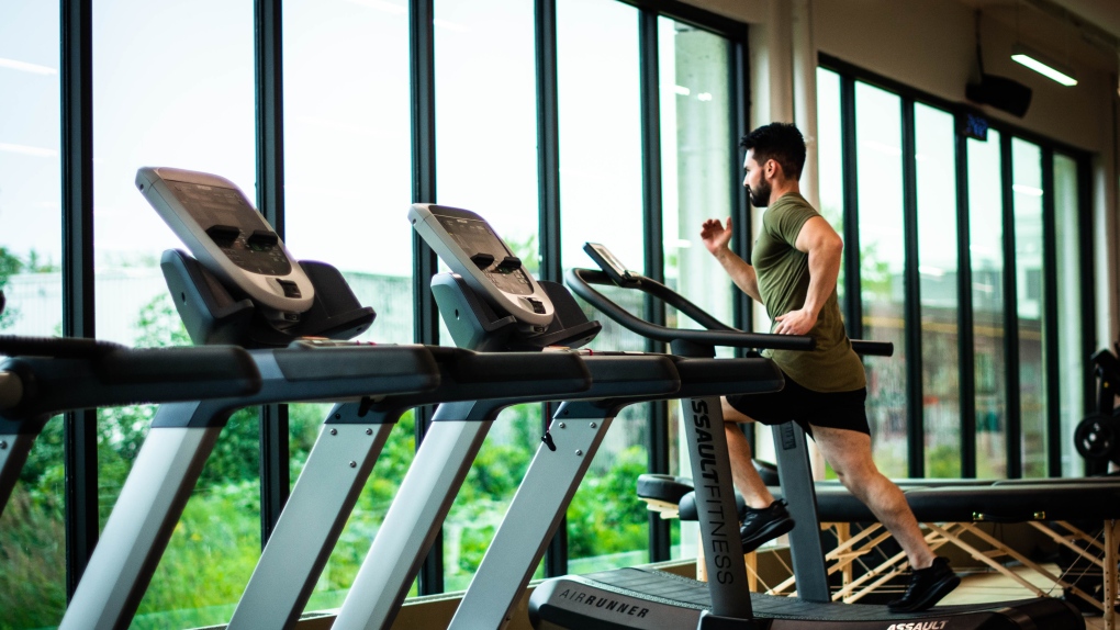 Man on treadmill