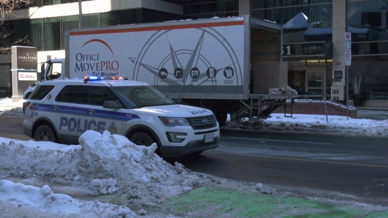 A 60-year-old man is in critical condition after falling from the back of a truck while offloading it on Laurier Ave. Friday, Jan. 17, 2020.