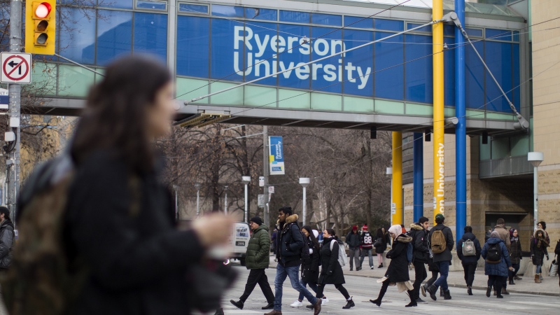 A general view of the Ryerson University campus in Toronto, is seen on Thursday, January 17, 2019. THE CANADIAN PRESS/Chris Young