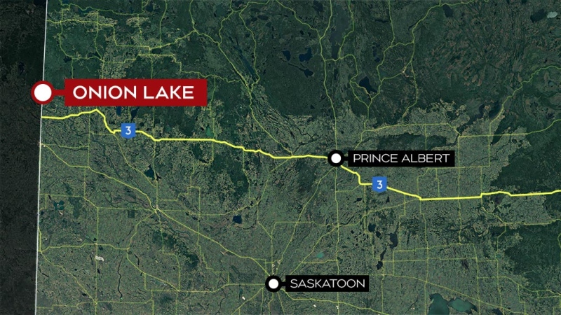 The man's body was found near a highway in the Onion Lake Cree Nation. 