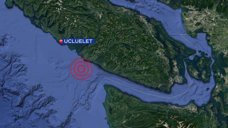 Earthquakes Canada's automatic detection registered the quake at magnitude 4.0, and described it as coming from the "Ucluelet region" at 1:35 p.m.