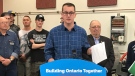Minister of Labour, Trades and Skills Development Monte McNaughton makes an announcement at Lambton College in Sarnia, Ont. on Monday, Jan. 27, 2020. (Sean Irvine / CTV London)