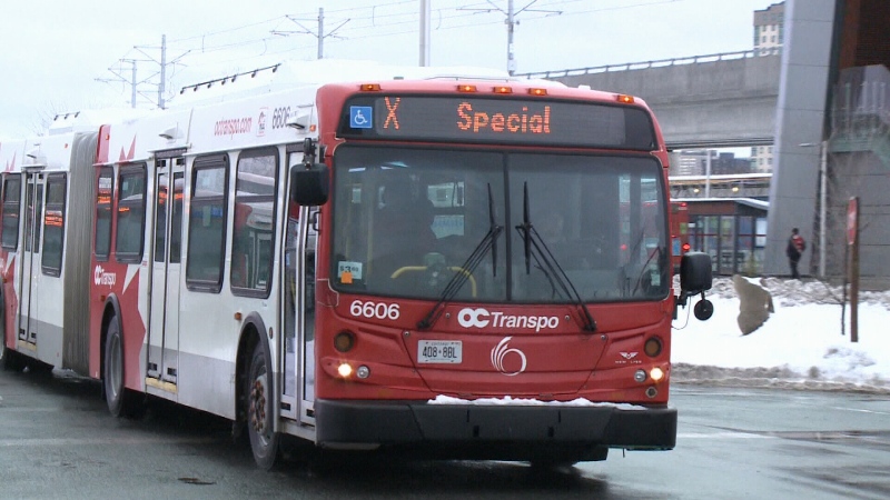 OC Transpo buses from higher-frequency routes will be used to shuttle passengers from three major stations as the system deals with a shortage of available trains on Monday, Jan. 27, 2020.