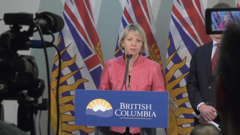 B.C.'s provincial health officer Dr. Bonnie Henry is seen at a news conference at the B.C. Centre for Disease Control on Jan. 28, 2020.