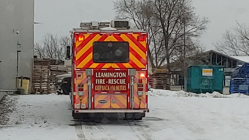 Crews responded to an incident at a business in the 400 block of Highway 77 in Leamington, Ont., on Thursday, Jan. 30, 2020. (Courtesy Andrew Baird)