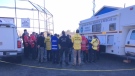 Searchers are briefed on the case of the third missing man in Sooke Monday morning. (CTV News)