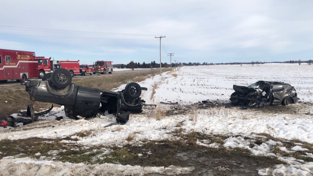 Crash west of Brucefield