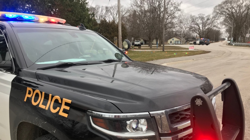 Fatal crash at the intersection of County Road 50 and Dunn Road in Colchester, Ont., on Tuesday, Feb. 4, 2020. (Alana Hadadean / CTV Windsor)