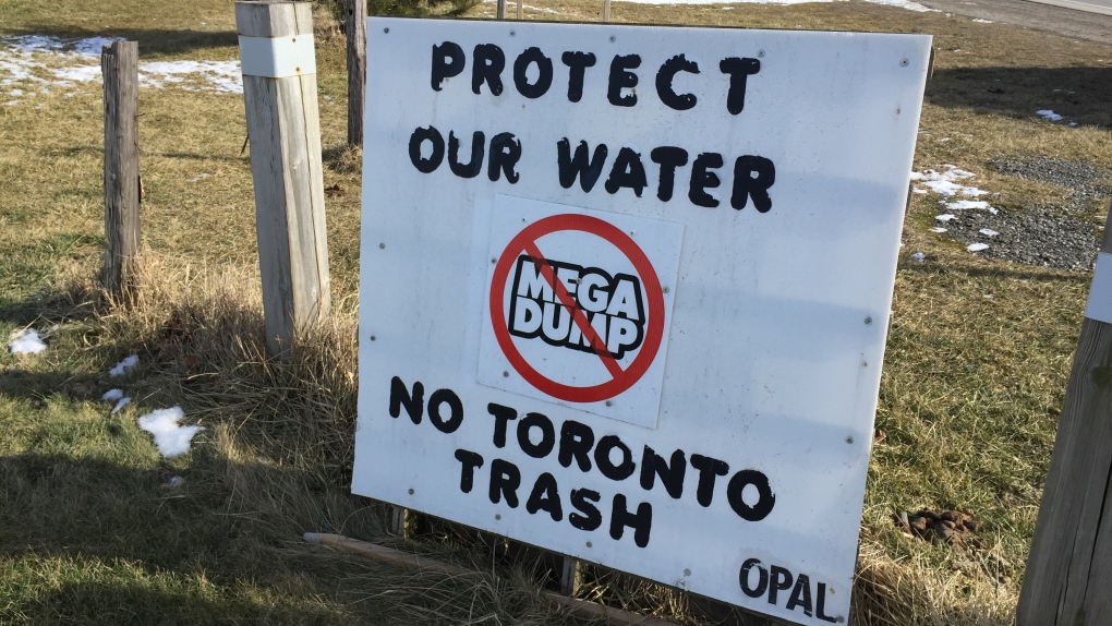 Sign opposes Zorra Township landfill