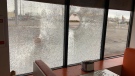 Windows were smashed at the Exeter Road location. (Facebook Shelby's Express) 