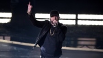 Eminem performs 'Lose Yourself' at the Oscars on Sunday, Feb. 9, 2020, at the Dolby Theatre in Los Angeles. (AP Photo/Chris Pizzello)