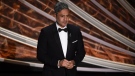 Taika Waititi speaks at the Oscars on Sunday, Feb. 9, 2020, at the Dolby Theatre in Los Angeles. (AP / Chris Pizzello)