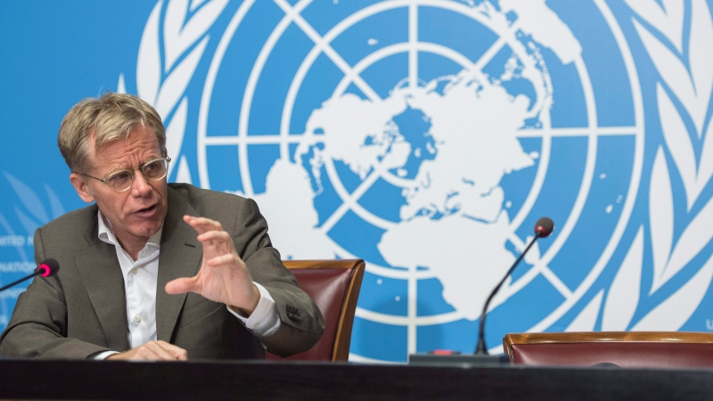 Bruce Aylward, Executive Director for Outbreaks and Health Emergencies of the World Health Organization, WHO, speaks during a press conference at the European headquarters of the United Nations, in Geneva, Switzerland, Thursday, July 7, 2016. Aylward said Friday that rich countries who believe the pandemic is over should be helping other nations battle the virus. THE CANADIAN PRESS/AP, Keystone