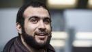 Former Guantanamo Bay prisoner Omar Khadr leaves court in Edmonton on Monday March 25, 2019. Khadr was part of a panel discussion Monday night in Halifax on child soldiers hosted by the Romeo Dallaire Child Soldiers Initiative. (CANADIAN PRESS)