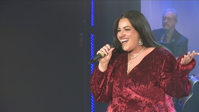 Dominica Frometa sings at the CTV Lions Telethon
