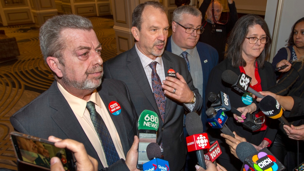 The heads of Ontario four teacher's unions 
