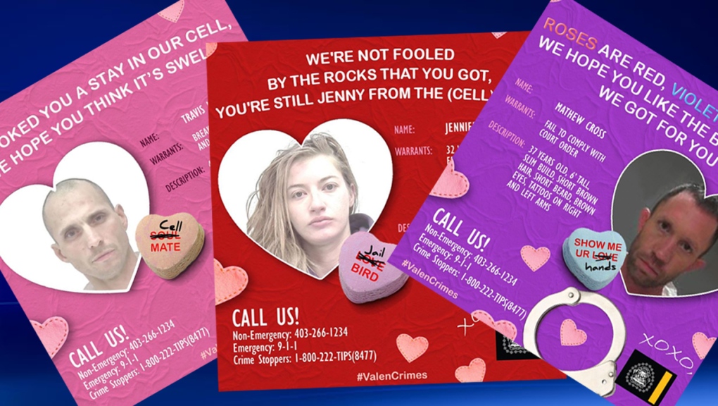 ValenCrimes, wanted, Valentine's Day, cards, CPS 